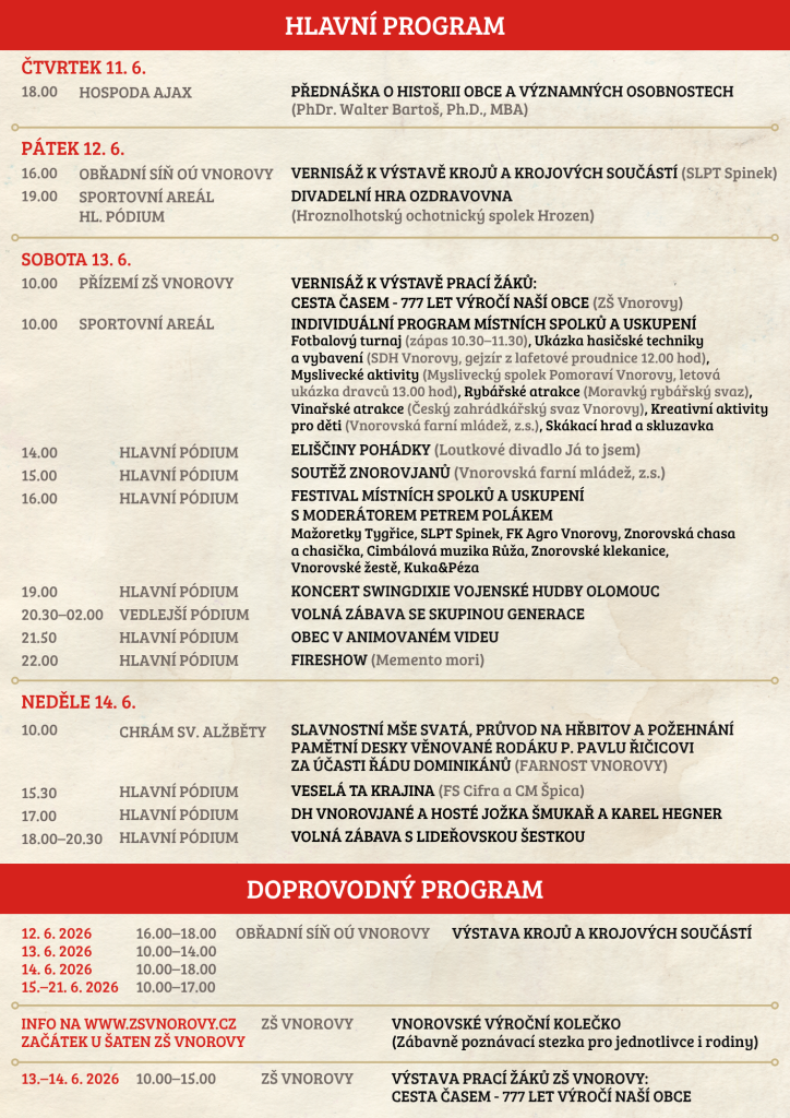 program oslav