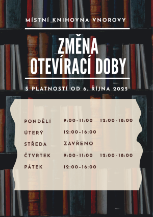 Změna otevírací doby pro veřejnost 1
