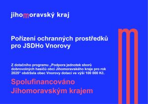 Oznámení o obdržení dotace JmK 2025